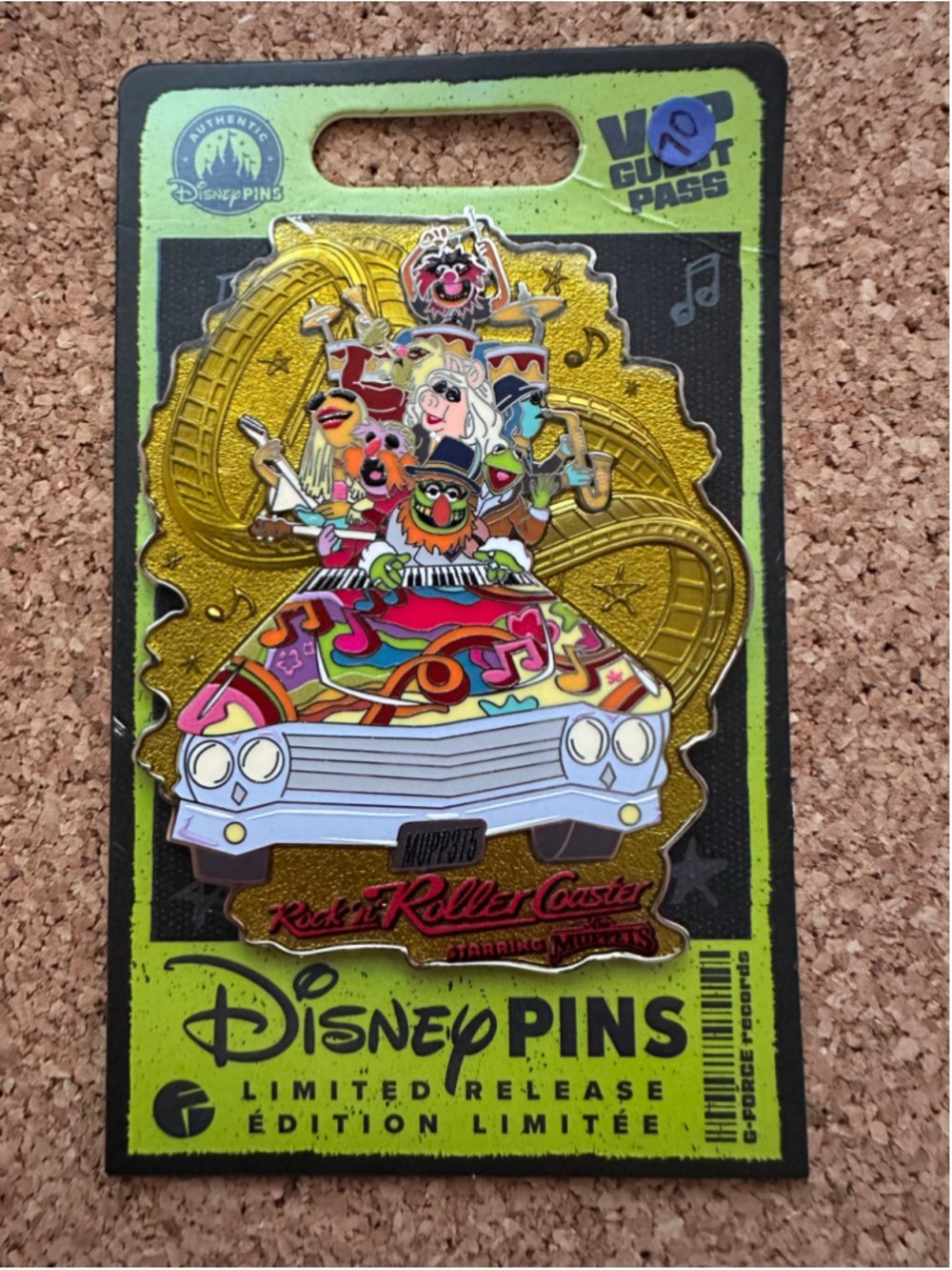 2026 Disney Parks Pin The Muppets Rock N Roller Coaster Mini Jumbo VIP Guest LR